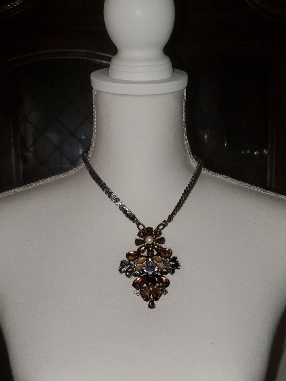 Anthropologie Necklace Jewel Necklace Vintage Anthropologie Jewelry Necklace New - Picture 6 of 12